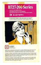 Eastern Air Lines B 727-200 Safety Card 1981 Safety Information - £23.68 GBP