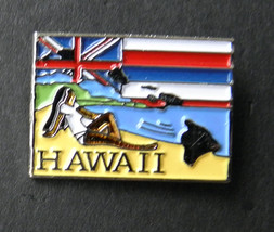 Hawaii Usa Us State Surfing Flag Lapel Pin Badge 1 Inch - £4.24 GBP