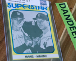Superstar Mickey Mantle Roger Maris Signature Baseball Sport Card - £27.37 GBP