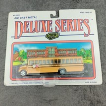 Sealed Diecast Metal 1992 Road Champs Inc Deluxe Series Golden-Rule School Bus - $17.75