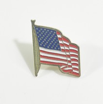 USA Waving American Flag Enamel Lapel Pin - £7.82 GBP