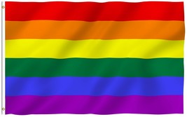 Anley Fly Breeze 3x5 Foot Rainbow Flag 6 Stripes Gay Pride Banner Flag Polyester - £7.94 GBP
