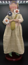 Jaqueline Baird Huckleberry Doll 1920s Painted Folk Art 16&quot; Figurine Flower Lady - £104.30 GBP