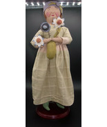 Jaqueline Baird Huckleberry Doll 1920s Painted Folk Art 16&quot; Figurine Flo... - £102.64 GBP