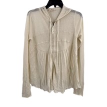 LAMade Cream Zip Front Hooded Lightweight Jacket Medium New - £21.85 GBP