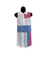 Vintage Fives Court Tennis Dress /White / Pink / Baby Blue / Size Large - $29.35