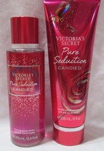 Victoria&#39;s Secret Fragrance Mist &amp; Lotion Set Lot Of 2 Pure Seduction Candied - £28.06 GBP