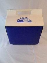 VINTAGE Igloo Little Playmate Blue White Original Lunch Box Swing Top Cooler - £16.86 GBP