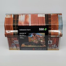 New Rare Eurographics Halloween Barn 550 Pc Puzzle Collectible Tin With Poster! - $24.70