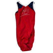 Red Snowflake Design Adult Small Gymnastics Leotard With Rhinestone Acce... - $24.00