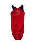 Red Snowflake Design Adult Small Gymnastics Leotard With Rhinestone Acce... - €20,45 EUR