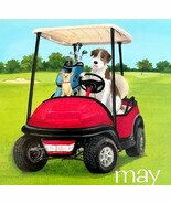Dogs Riding In Golf Cart May Dog Days Poster Calendar 14 x 11&quot; Art Leigh... - $40.73 CAD