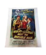 Abbott And Costello Meet the Invisible Man 1951 Laminated Mini Movie Pos... - £7.85 GBP
