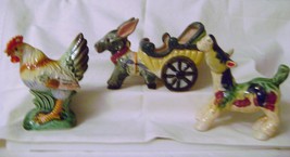 Kahuan Ceramic Donkey &amp; Cart with Vintage Ceramic Chicken + More - £9.38 GBP