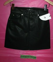 7 For All Mankind Women&#39;s Skirt Size US 0 Black  - £134.52 GBP