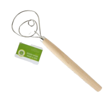 Fox Run Danish Dough Whisk Wood Handle 12&quot; NWT - $9.89