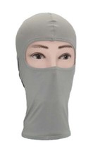 Gray - 2 Pc Ninja Balaclava Skinny Lightweight Warmer One Hole - $18.99