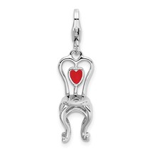 Sterling Silver Vanity Chair Lobster Clasp Charm Jewerly 31mm x 9mm - £17.55 GBP