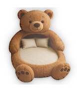 Giant Bear Lounger Bed Faux Plush Cushion - Shaped Pillow - $854.83 MXN+