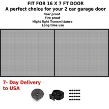 Heavy Duty Patio Porch Privacy Garage Door Screen With Magnetic 16X7Ft Two Car - £37.95 GBP