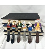 christopher radko bunny Nutcracker Cheese Pate Knifes Lot Of 6 Easter Xmas - £8.63 GBP