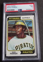 1974 Topps #252 Dave Parker Pittsburgh Pirates RC Baseball Card PSA 7 Near Mint - £58.92 GBP