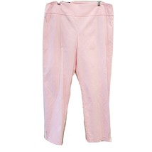 Crown and Ivy Pink Striped High Waisted Stretch Ankle Pants Size 12 - $506.20 MXN