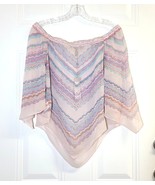 BCBG Maxazria Octavia Top Off The Shoulder Silk Size XS Sheer Multicolor... - $612.01 MXN