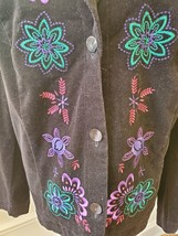 Choices Woman Sz 1X Colorful Floral Abstract Long Sleeve Jacket - £22.01 GBP