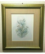 Iris &amp; lilies flowers bouquet print of watercolor painting Mary Bertrand... - £42.60 GBP