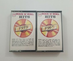 10 Hits Rock N Roll Cassette Tape Lot of 2 Titles - 1967 - 1959 - £11.76 GBP