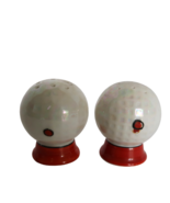 Fun vintage ceramic golf ball salt &amp; pepper shakers made in Japan - $280.99 MXN