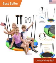 Versatile Outdoor Swing Set - 40-Inch Saucer Tree Swing for Kids and Adults - $68.29
