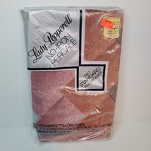 Vintage Lady Pepperell No Iron Percale Standard Pillowcases Geometric NE... - $18.69