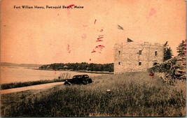 Pemaquid Beach Fort William Henry Maine UNP Meriden Gravure Co Postcard - £3.07 GBP