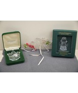 4 pc Waterford Crystal Christmas Ornaments Angel Present Rocking Horse - $34.39
