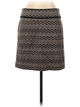 Ann Taylor LOFT Outlet Chevon Pattern Brown/Black Fall Skirt Sz 10 - £10.56 GBP