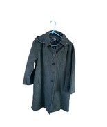 J G Hook Womens Size XL Wool Midi Button Up Coat Dark WInter Jacket Hood... - $39.59