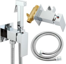 Chrome Concealed Warm Water Bidet Sprayer For Toilet With Hot And Cold B... - $98.99