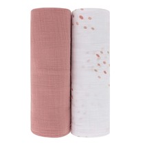 ElyS &amp; Co. Cotton Muslin Swaddle Blanket 2-Pack For Baby Boy Or Girl  100% Cotto - £34.84 GBP
