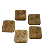 Steamboat Willie Mickey Mouse Handmade DNC Laser Cut Wood Coaster Set - ... - $23.05