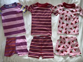 Lot (3) Three Pair Hanna Andersson Short John PJs Pajamas 85 90 - $29.69