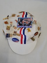 VINTAGE USA Olympics / Politics Hat with Pin Collection of 45 Clinton Mo... - $247.49