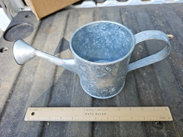 23NN44 Small Galvanized Decorative Watering Can, Made In India, 11-1/2&quot; X 5-1/2&quot; - £7.58 GBP