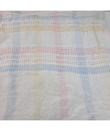 Vintage Beacon Pastel Plaid Cotton Baby Blanket Open Waffle Weave WPL 1675 - $909.59 MXN