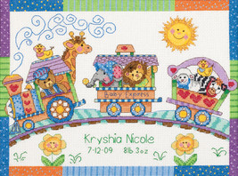 Dimensions/Baby Hugs Counted Cross Stitch Kit 12&quot;X9&quot;-Baby Express Birth Record ( - £17.52 GBP