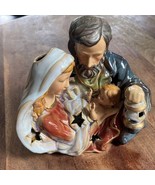 Christmas  Nativity Scene Mary Joseph Baby Jesus - Candle Holder 8”x 9” - $41.16 CAD