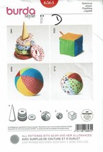 Burda Sewing Pattern 6561 Babie Play Balls Cubes Rings - $6.89