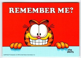 Garfield Remember Me? Postcard Jim Davis Comic Orange Tabby Cat 1978 Unused - £6.17 GBP