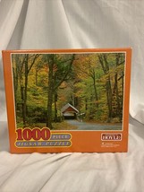 According to Hoyle 1000 Piece Jigsaw Puzzle Red Bridge in Forest - £5.41 GBP